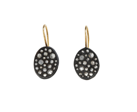 Oval Inverted Diamond Earrings