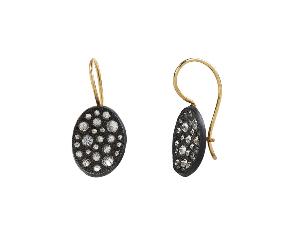 Oval Inverted Diamond Earrings
