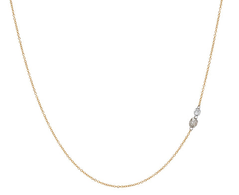 Double Floating Diamond Necklace