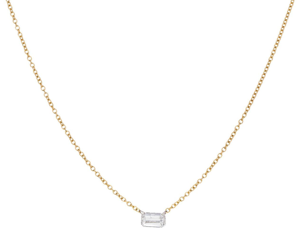 Emerald Cut Free Set Diamond Necklace - TWISTonline