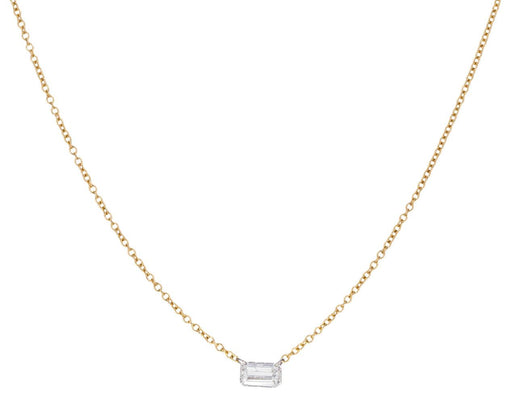 Emerald Cut Free Set Diamond Necklace - TWISTonline