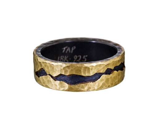 Gold and Silver Fissure Cut Men's Band - TWISTonline