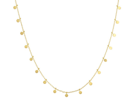 Gold Long Dot Necklace
