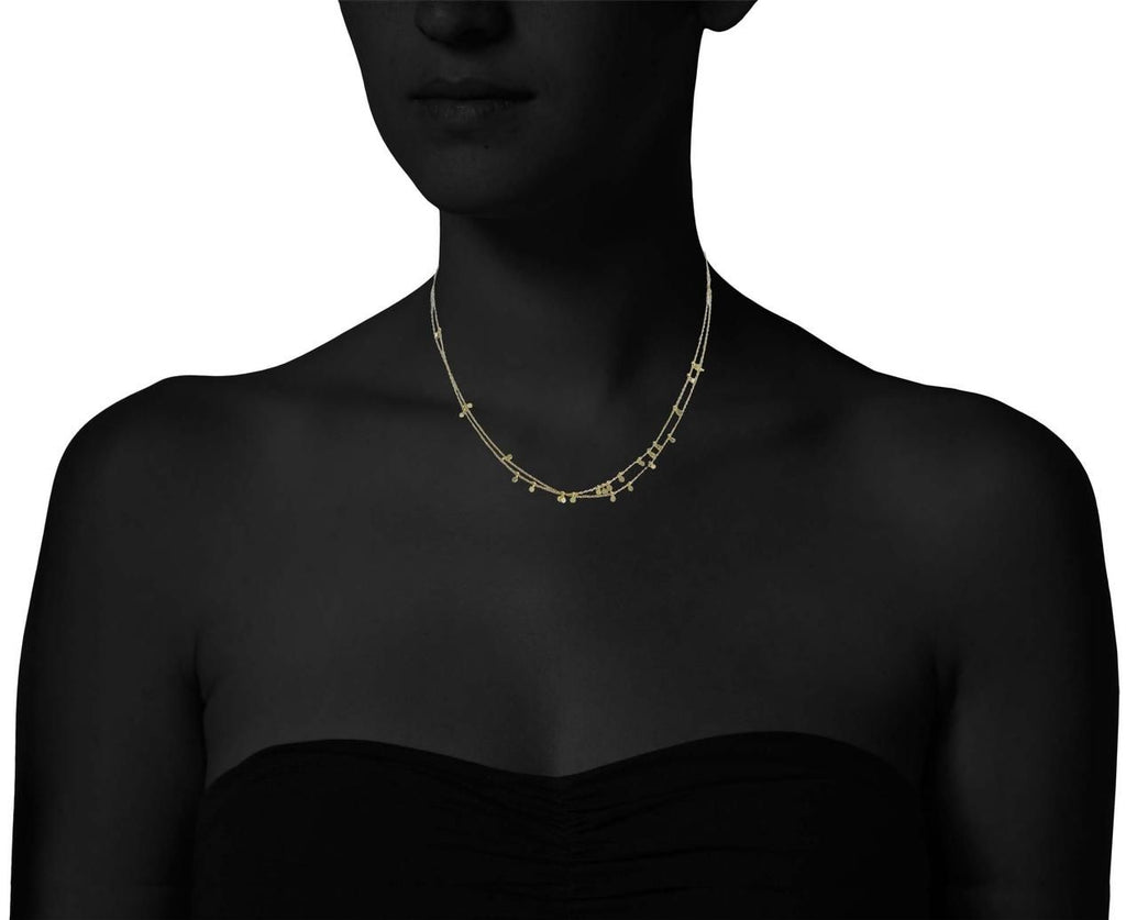 Tiny Dot Double Chain Necklace - TWISTonline