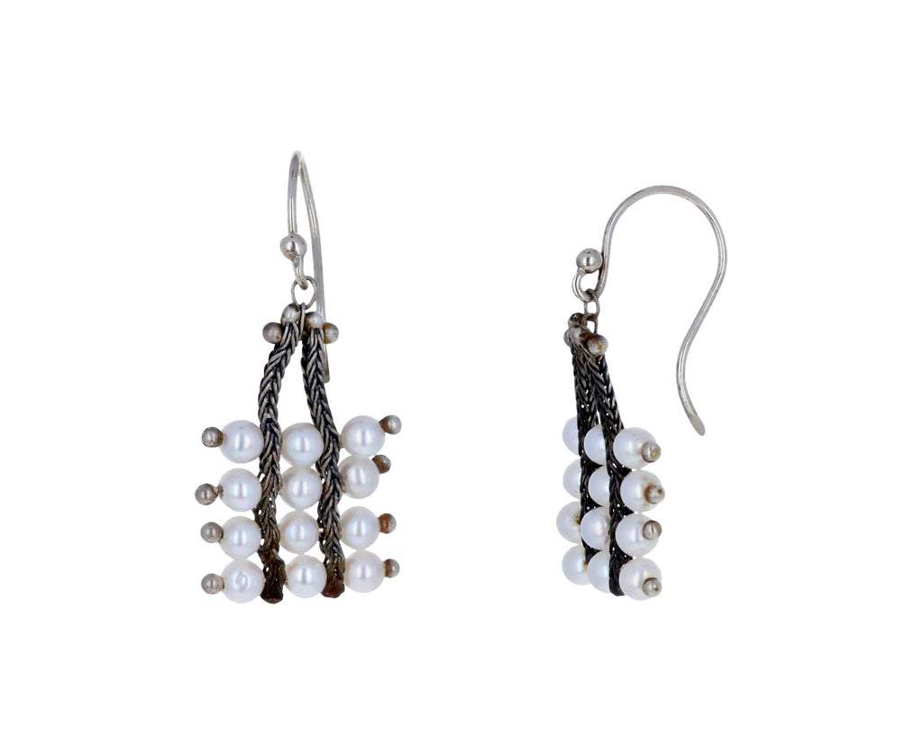 Pearl Bead Square Earrings