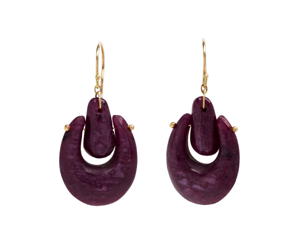 TenThousandThings Small Ruby O'Keeffe Earrings