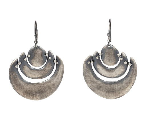Silver Lotus Earrings