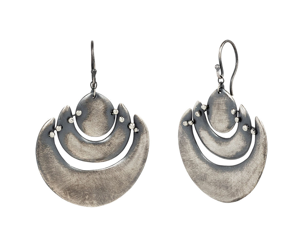 Silver Lotus Earrings