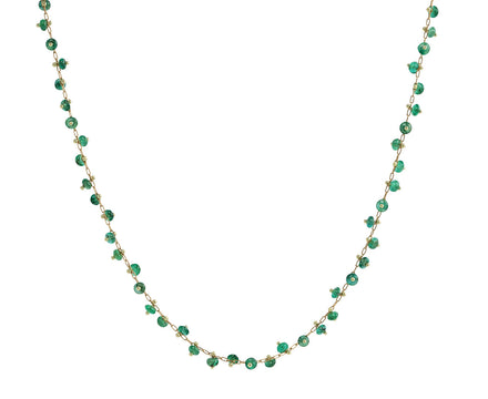 TenThousandThings Emerald Double Studded Necklace