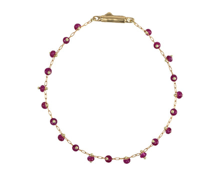 TenThousandThings Ruby Double Studded Bracelet