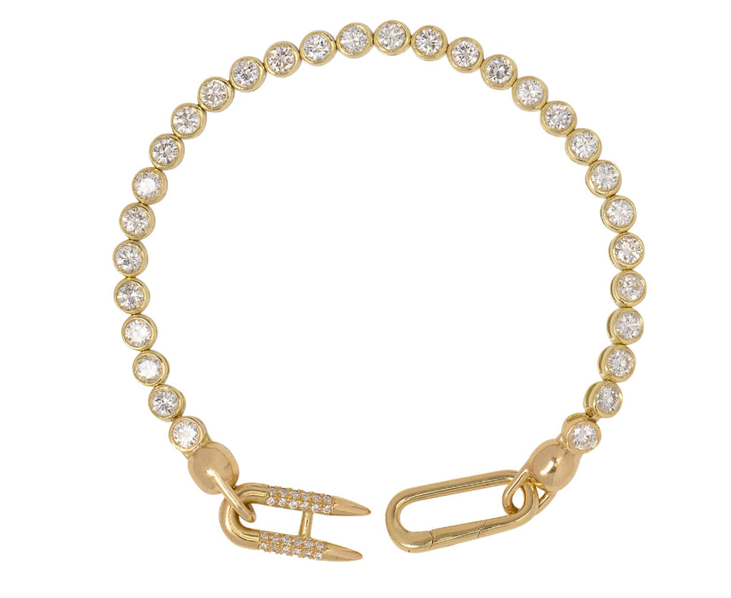 Yellow Gold Diamond Modular Bracelet with Diamond Spur Clasp