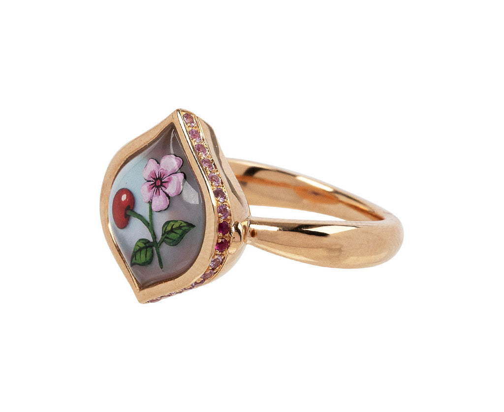 The Cherry Flower Locket Ring