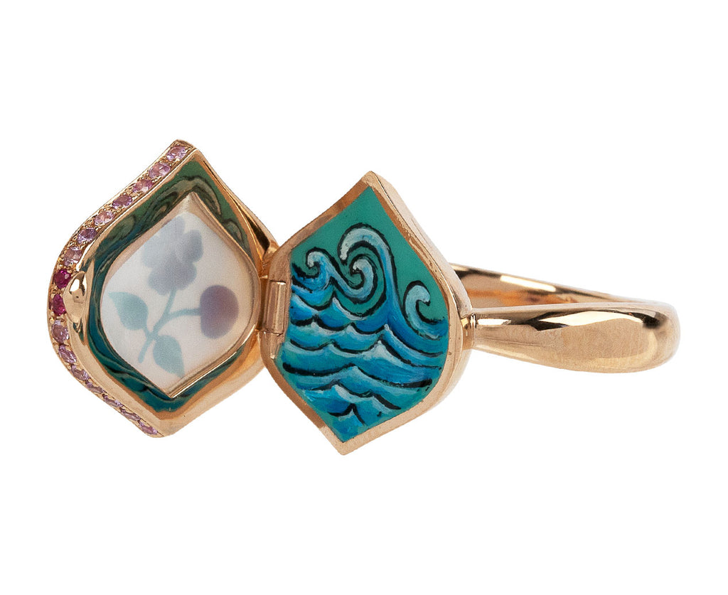 The Cherry Flower Locket Ring