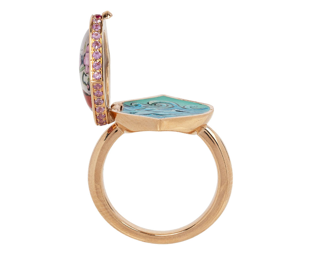 The Cherry Flower Locket Ring