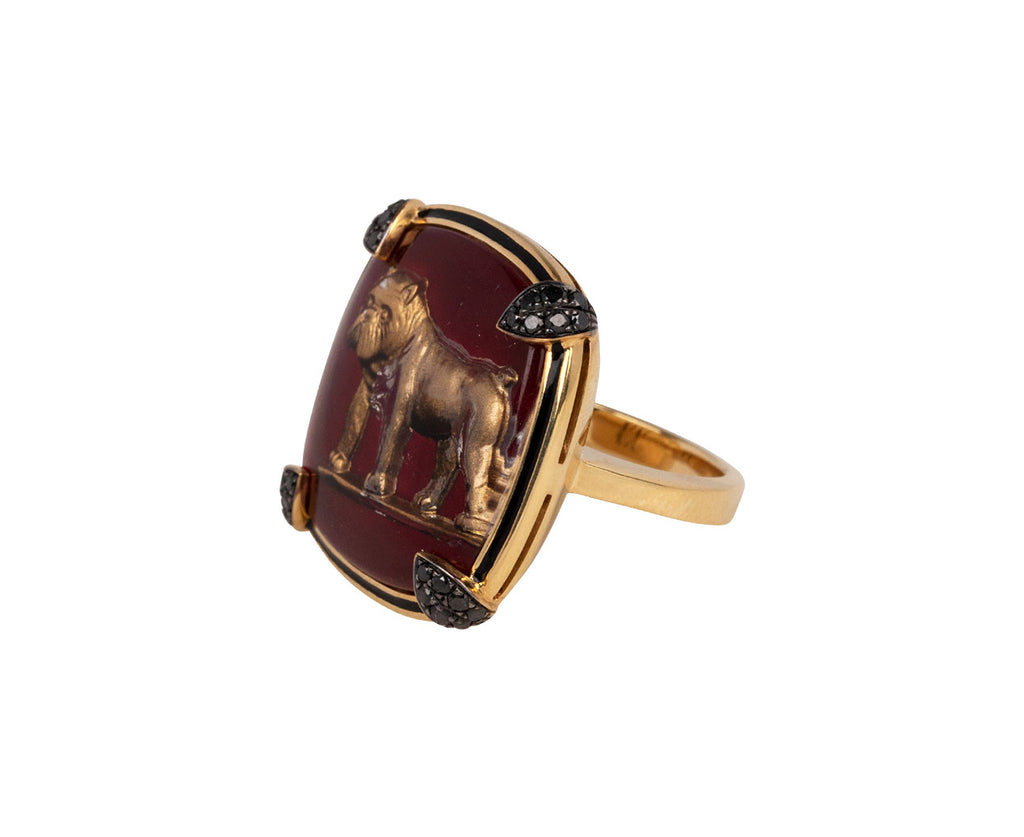 Francesca Villa Black Diamond Being Crystal Ring Side View