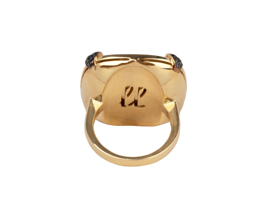 Francesca Villa Black Diamond Being Crystal Ring Back