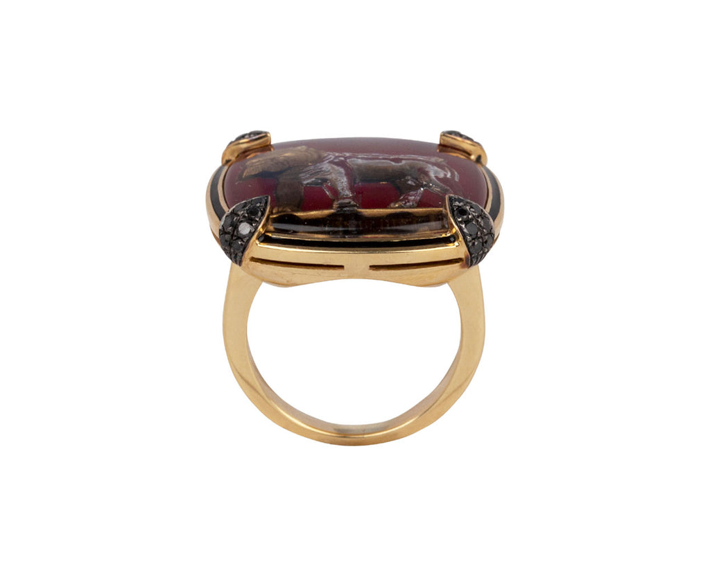 Francesca Villa Black Diamond Being Crystal Ring Top