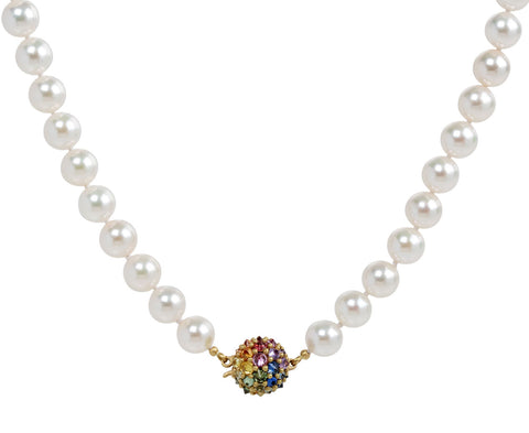 Polly Wales Medium Rainbow Sputnik Pearl Necklace