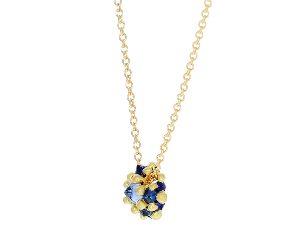 Blue Sapphire Sputnik Pendant Necklace