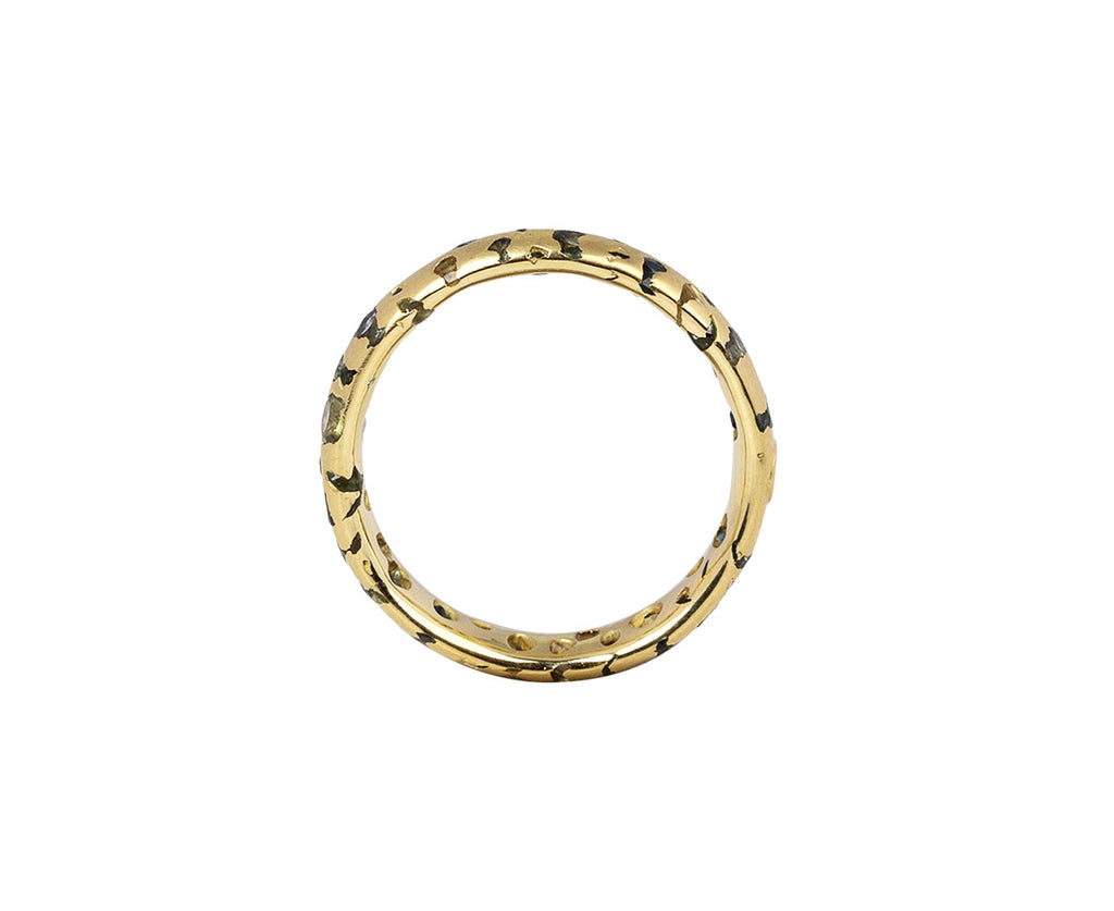 Green Sapphire Confetti Ring