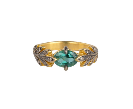 Cathy Waterman Indicolite Tourmaline Leafside Ring