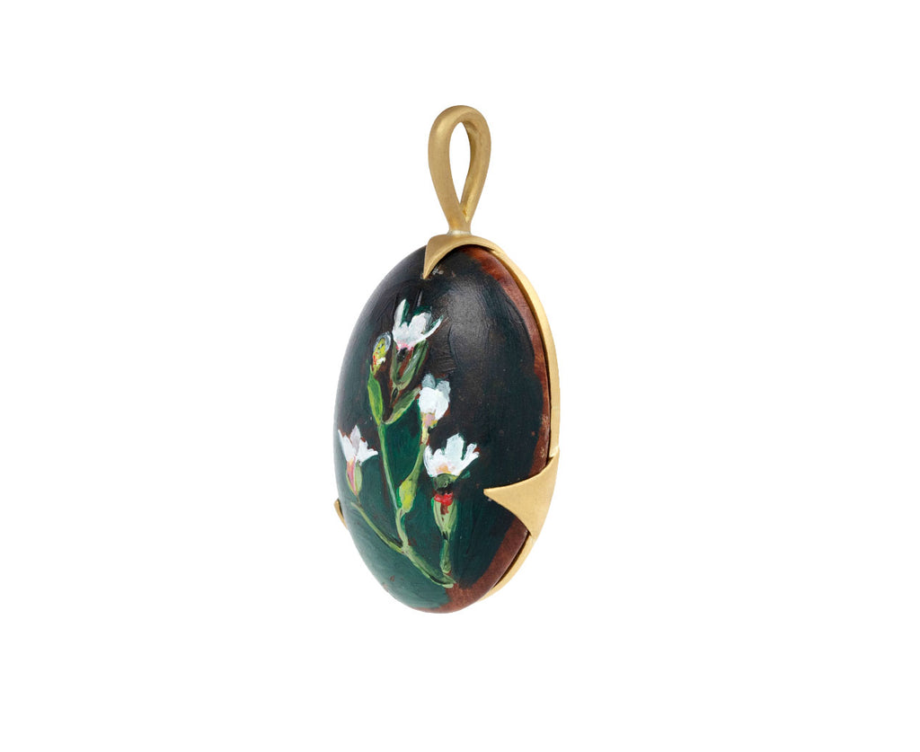Cathy Waterman Hand Painted Oso Berry Charm Pendant ONLY Side View