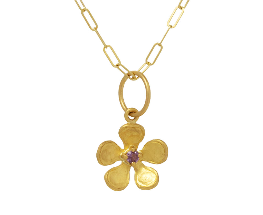 Pink Sapphire Violet Charm Pendant ONLY