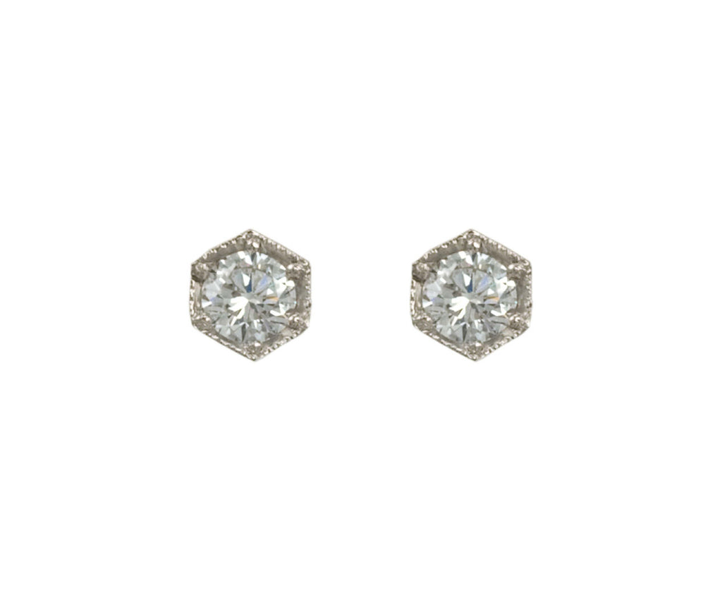 Hexagonal Diamond Earrings - TWISTonline