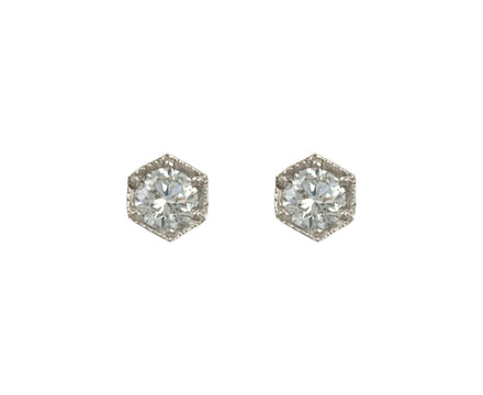 Hexagonal Diamond Earrings - TWISTonline