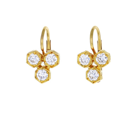 Triple Hexagonal Earrings