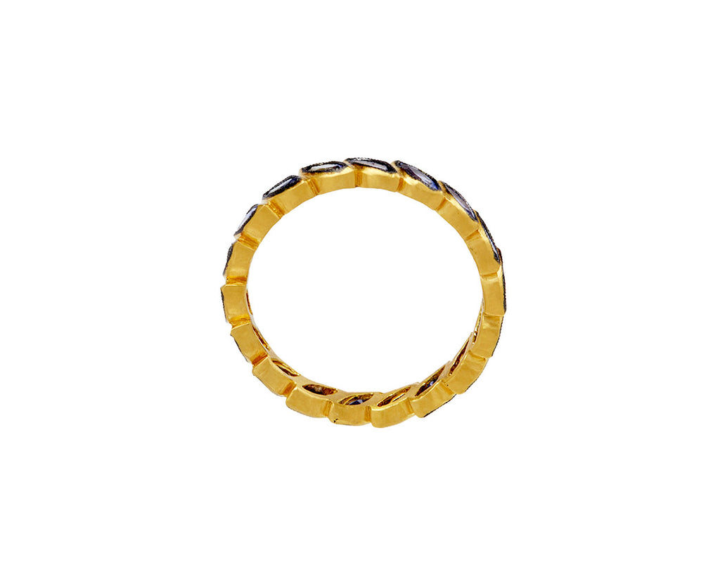 Cathy Waterman Tanzanite Single Row Laurel Band Top View