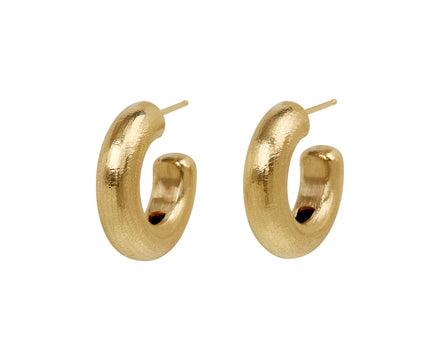 Large Hewn Stout Hoop Earrings