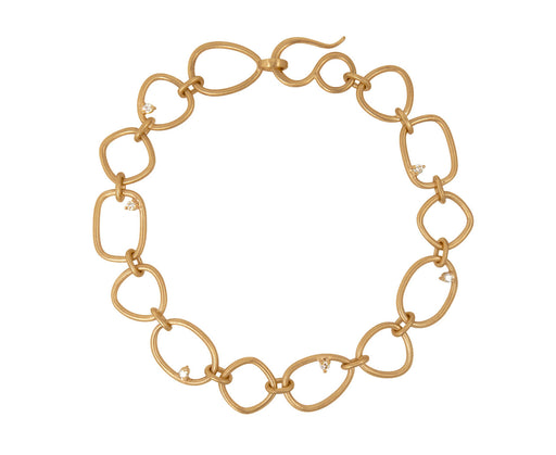 Nicole Landaw Large Calligraphy Diamond Chain Bracelet