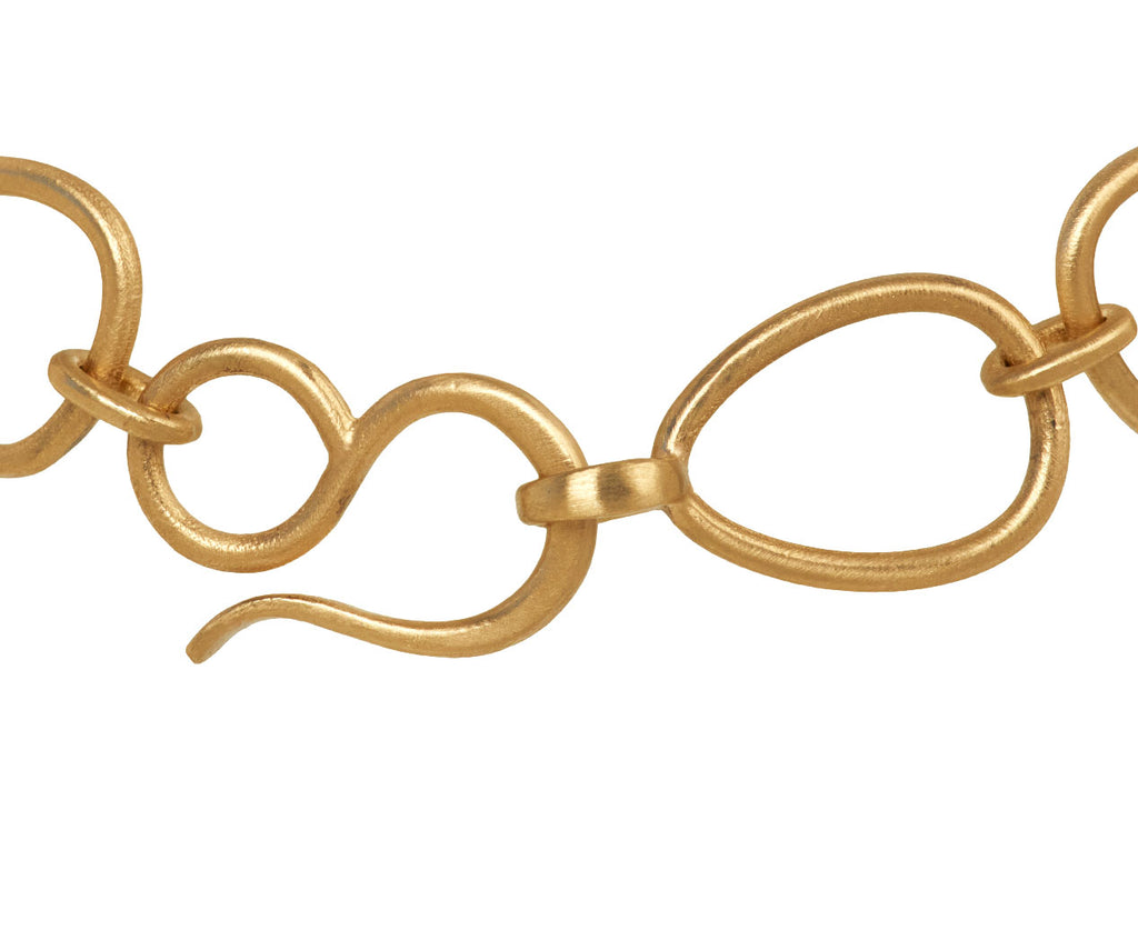Nicole Landaw Large Calligraphy Diamond Chain Bracelet - closure