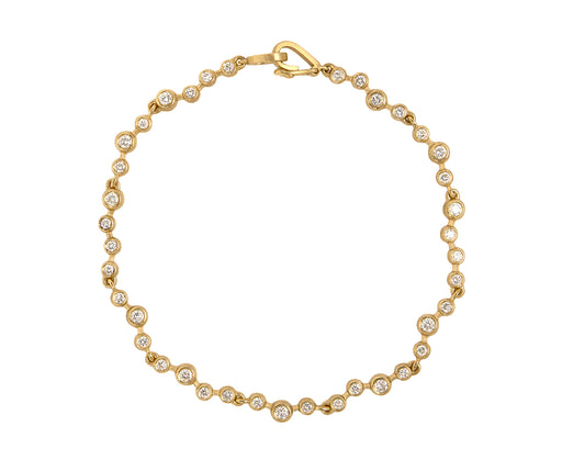 Large Waving Diamond Riviera Bracelet