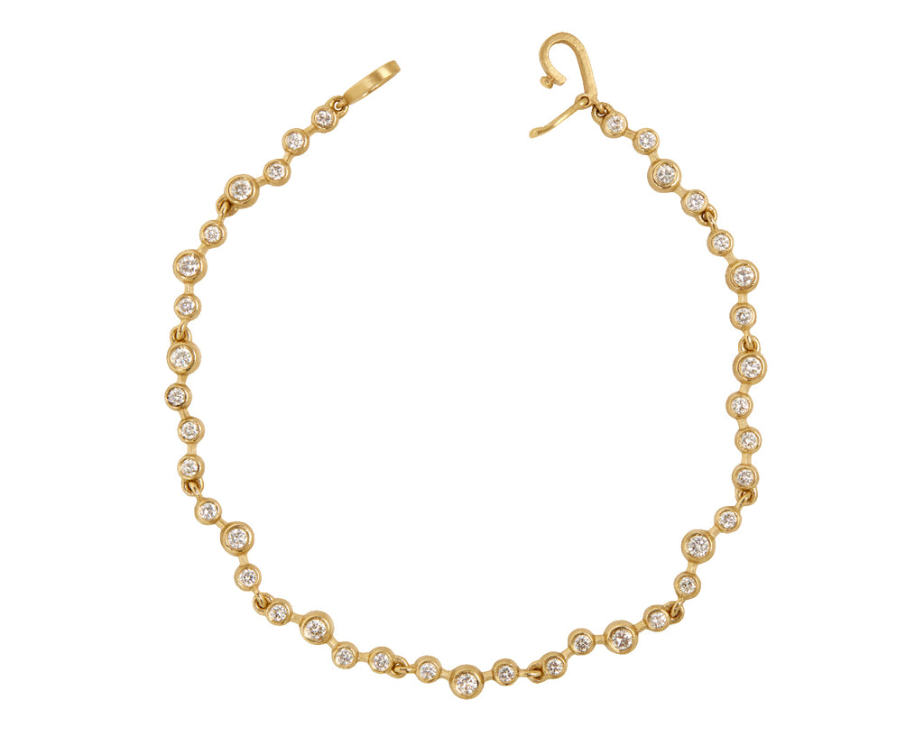 Large Waving Diamond Riviera Bracelet