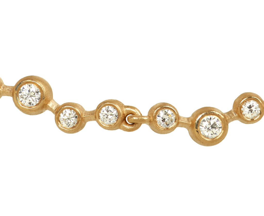 Nicole Landaw Large Waving Diamond Riviera Bracelet - closeup