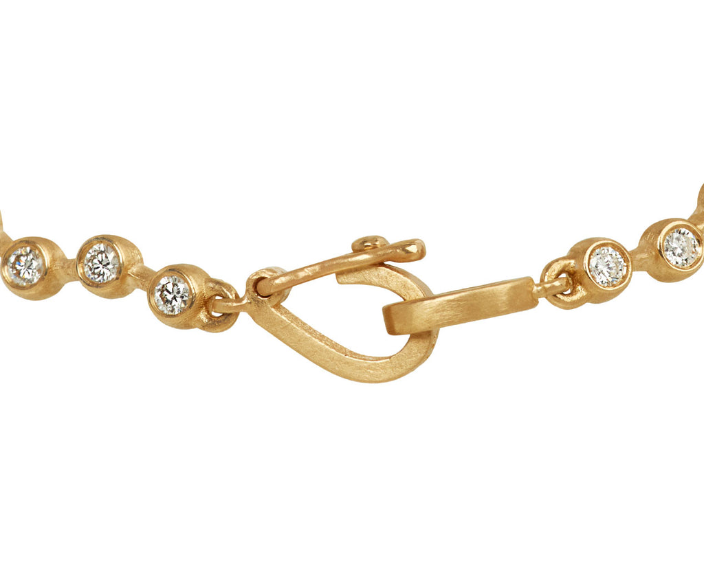 Nicole Landaw Large Waving Diamond Riviera Bracelet - closure