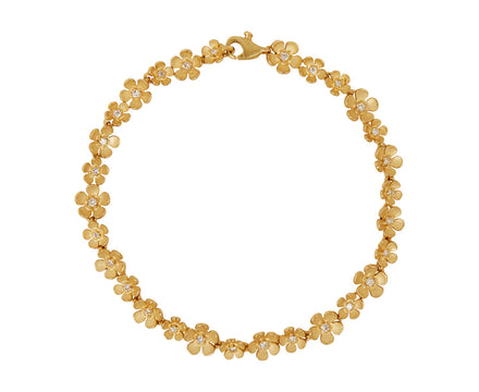 Nicole Landaw Diamond Flower Bracelet