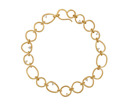 Small Mixed Shape and Diamond Chain Bracelet