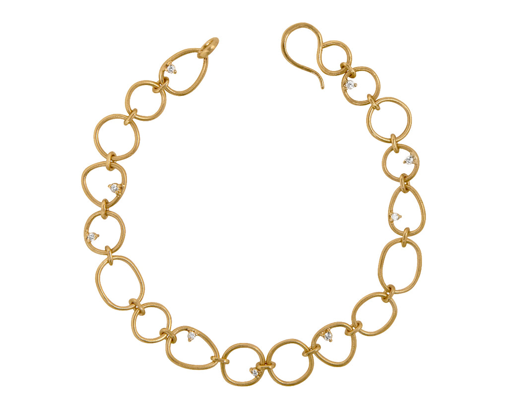 Small Mixed Shape and Diamond Chain Bracelet