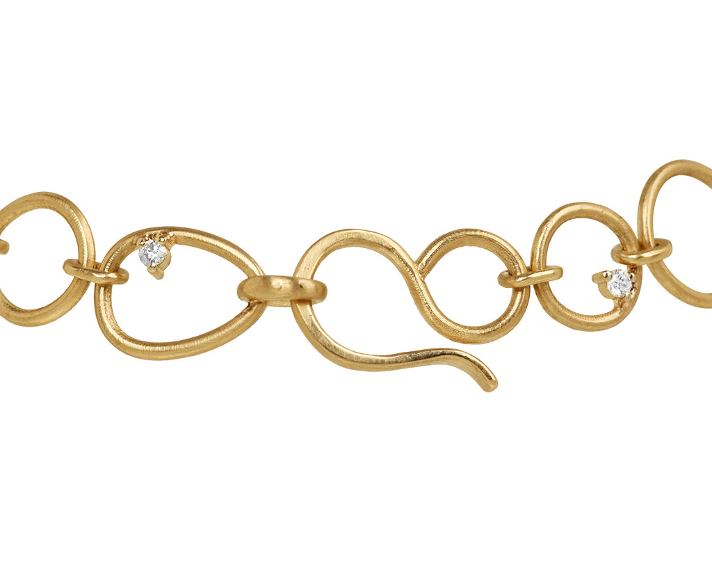 Small Mixed Shape and Diamond Chain Bracelet