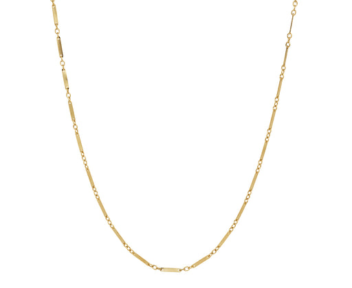 Fine Gauge Alternating Ribbon Chain Necklace