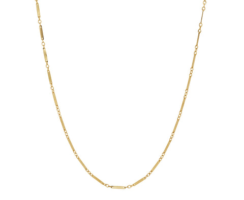 Fine Gauge Alternating Ribbon Chain Necklace