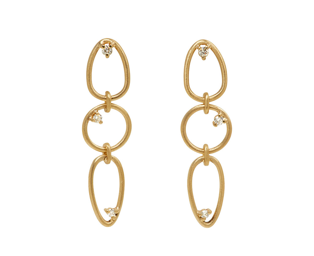 Nicole Landaw Three Element Calligraphy Earrings