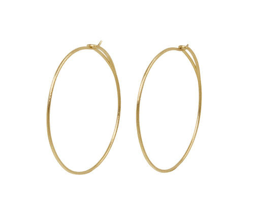 Eye of the Needle Loop Hoop Earrings