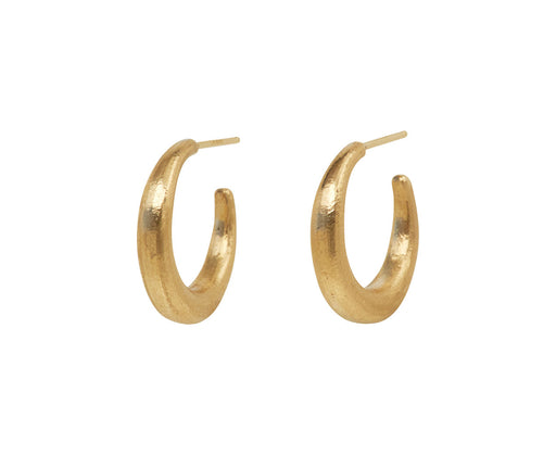 Nicole Landaw Small Hewn Hoop Earrings