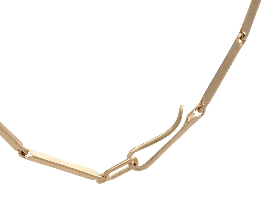 Nicole Landaw Fine Gauge Fob Chain Necklace Clasp Close Up