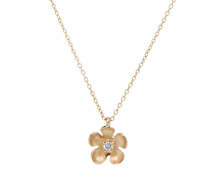Open Flower Pendant Necklace
