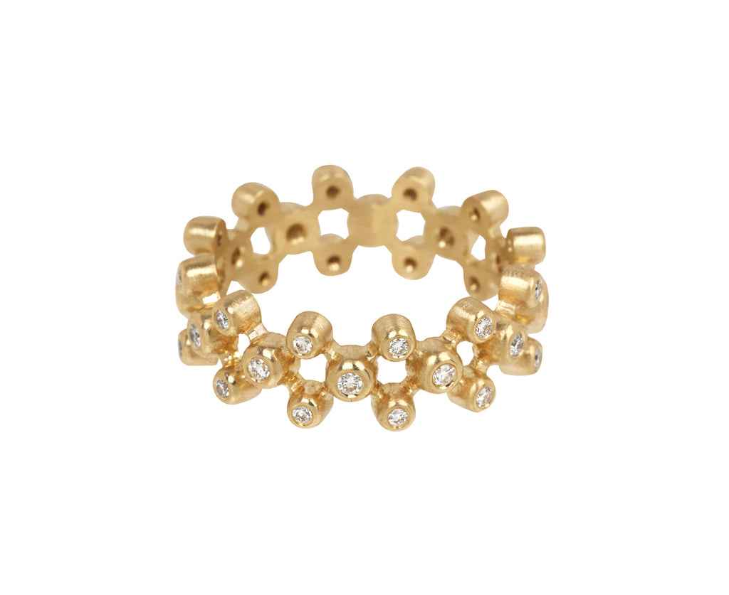 Three Row Riviera Diamond Ring
